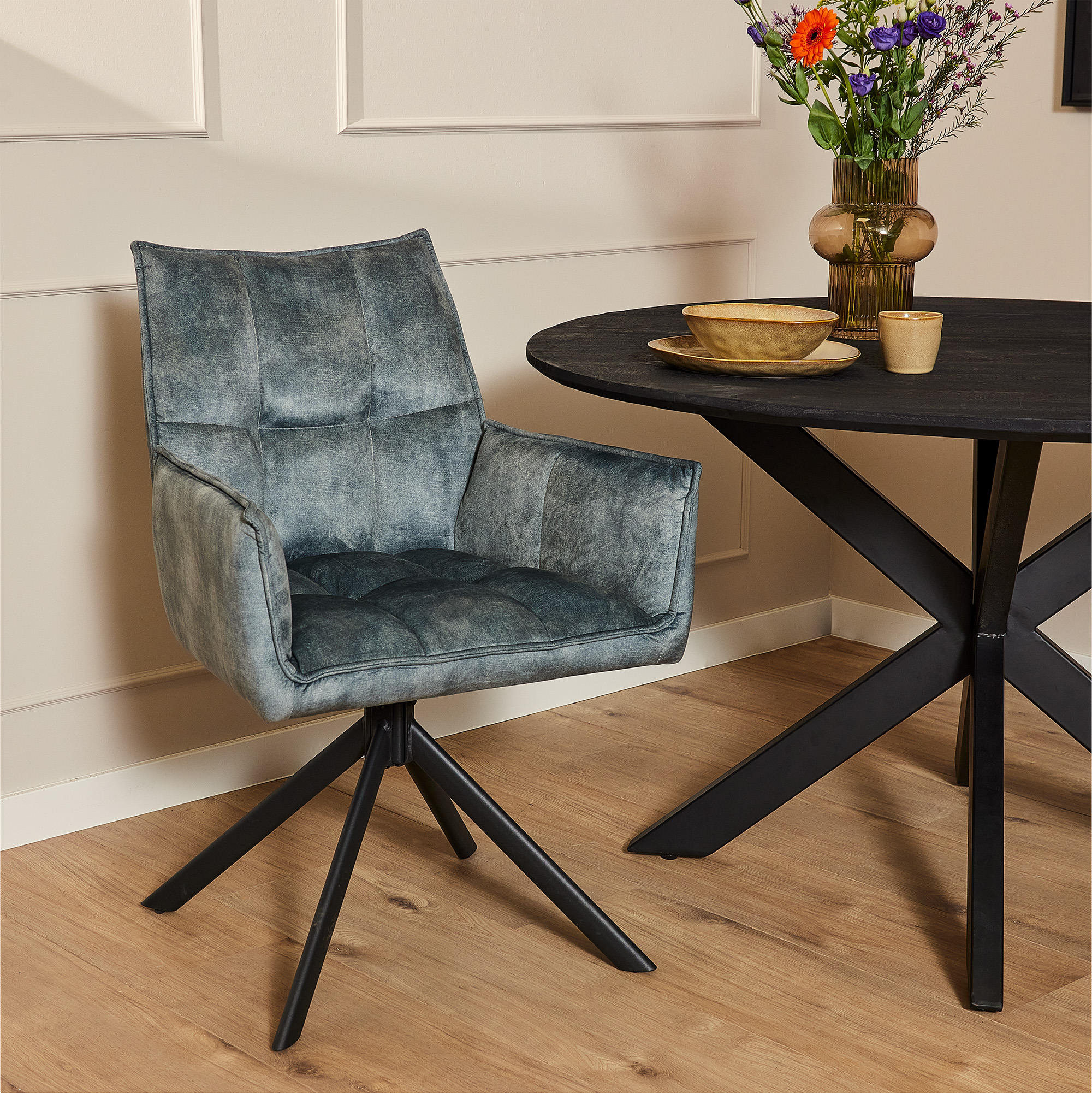 Dino Armsessel blau