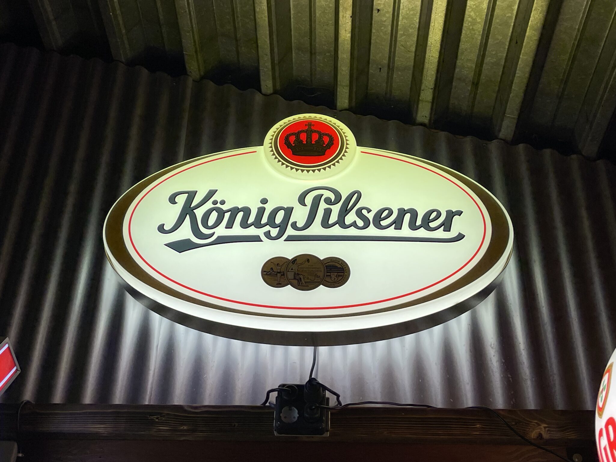 Bier Leuchtreklame König Pilsener