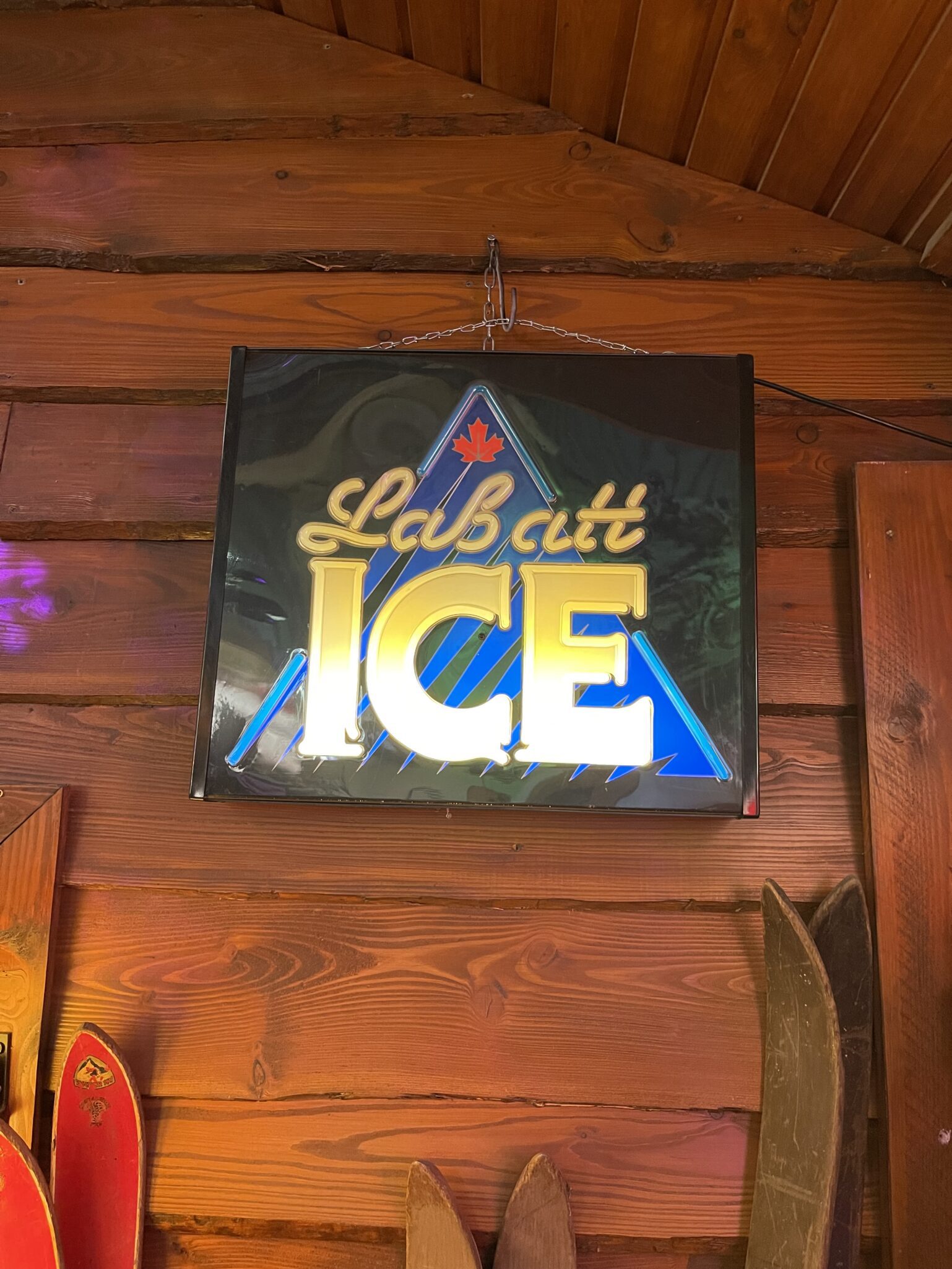 Bier Leuchtreklame Labatt's Ice